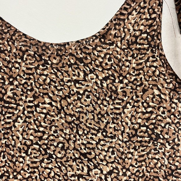 Gap Womens Sleeveless Cheetah Print Top Size S Tie Shoulder - Picture 3 of 8